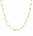 14KT YELLOW GOLD LINK DIAMOND CUT NECKLACE