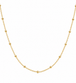 14KT YELLOW GOLD BALL STATION NECKLACE