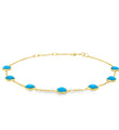 18K YELLOW GOLD TURQUOISE BRACELET