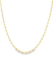 14KT GOLD FLAT PAPERCLIP NECKLACE