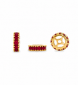 14KT YELLOW GOLD RUBY PRINCESS CUT RONDELLES
