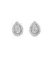 14KT WHITE GOLD DIAMOND PEAR SHAPE EARRING