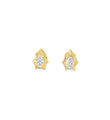 14KT YELLOW GOLD DIAMOND EARRING STUDS