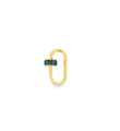 14KT YELLOW GOLD BLUE SAPPHIRE CARABINER LOCK PENDANT