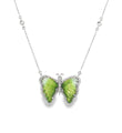 14KT WHITE GOLD WATERMELON TOURMALINE AND DIAMONDS BUTTERFLY NECKLACE (Copy)