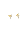 14KT YELLOW GOLD DIAMOND LIGHTING BOLT EARRING