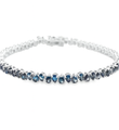 14KT WHITE GOLD PEAR SHAPE BLUE SAPPHIRE BRACELET