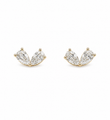 14KT YELLOW GOLD PEAR DIAMOND EARRING STUDS