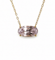 14KT YELLOW GOLD KUNZITE NECKLACE