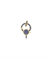 14KT YELLOW GOLD BLUE SAPPHIRE LOBSTER LOCK